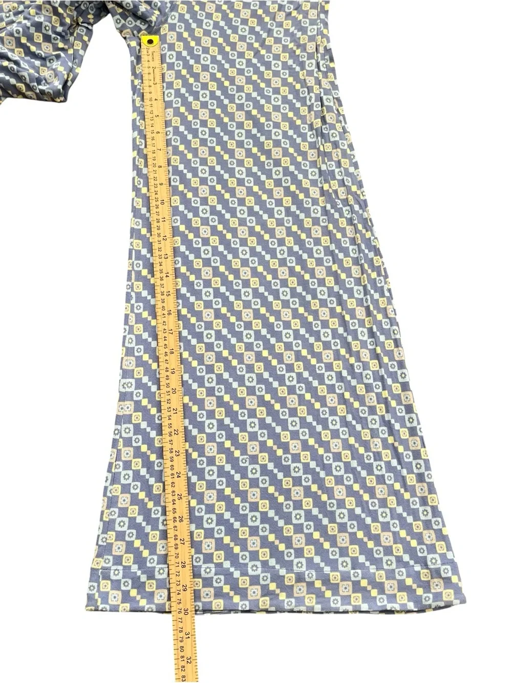 Free People Shayla Blue Geometric Halter Wide Leg Jumpsuit M NWOT - Picture 11 of 14
